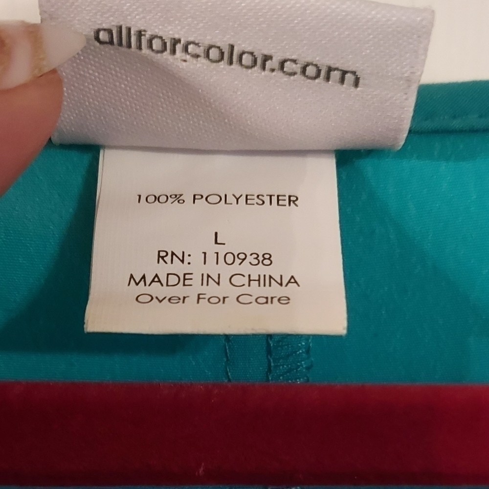 ALL For Color Teal Shift Dress Size L - Picture 4 of 4